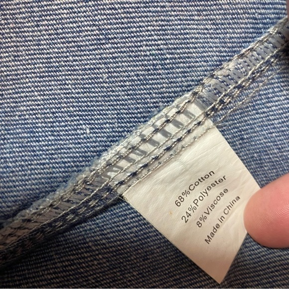 Allegra K Button Front Denim Vest - Picture 3 of 4